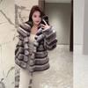 Winter new lady environmentally friendly fur chinchilla thickened fluffy coat women's short lapel fashionable