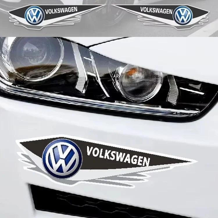 Car Triangle Windows Side Window Body Stickers Decals For VW Golf Passat Jetta Beetle CC Bora Polo Touareg Tiguan decorateAL8
