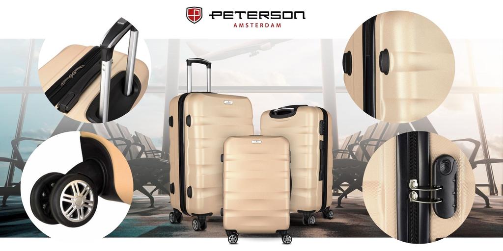 Elegantní palubní kufr z ABS+ - Peterson