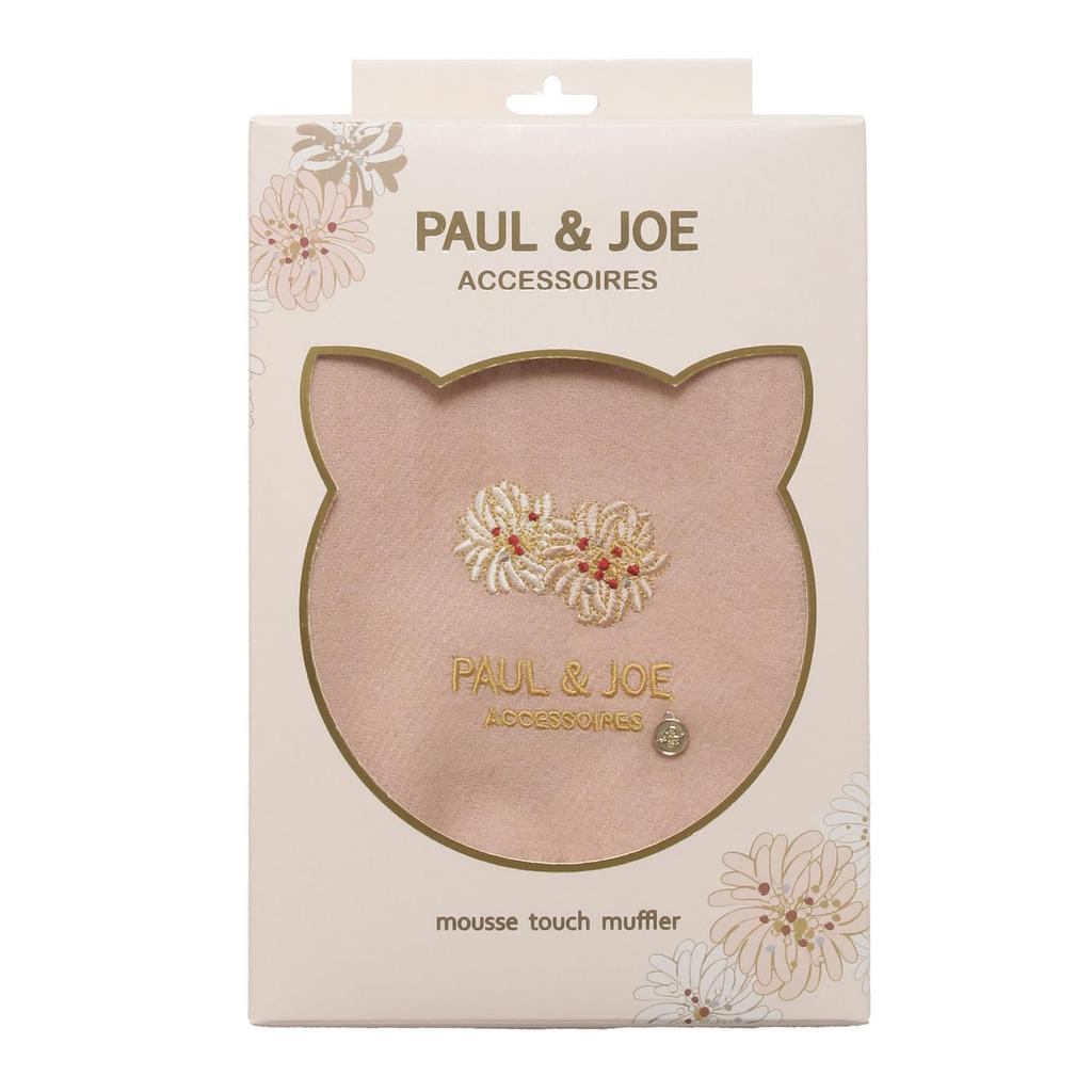ACCESSOIRES Joe Solid Color with Chrysanthemum Packaged Scarf Pink [Paul & Joe] [Moonbat] (Paul & Accessories) Embroidery, 50078,