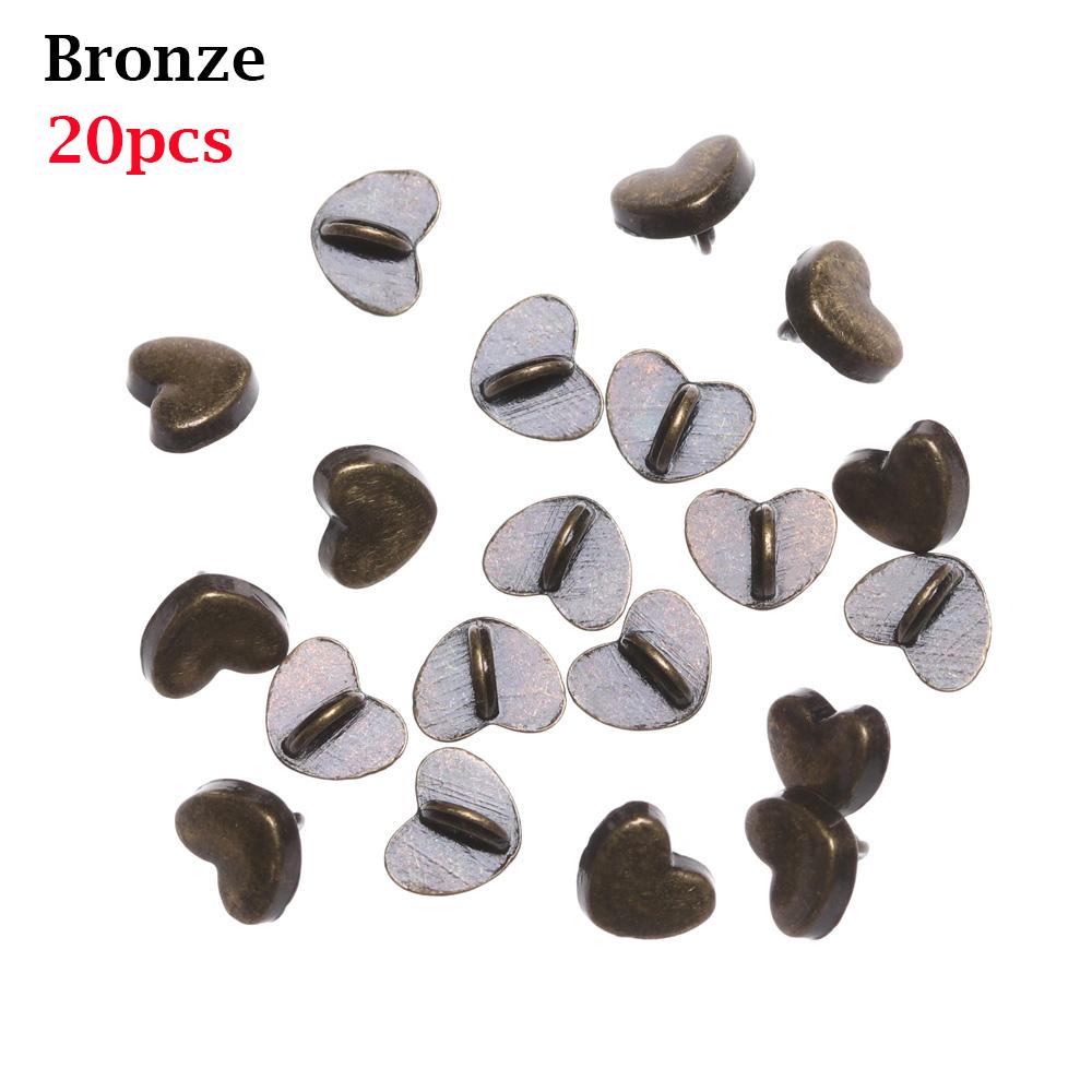 20/40pcs 5mm Mini Button DIY Doll Clothes Metal Printed Buckle Heart Pattern Buckles for 1/6 Doll Clothing Sewing Accessories