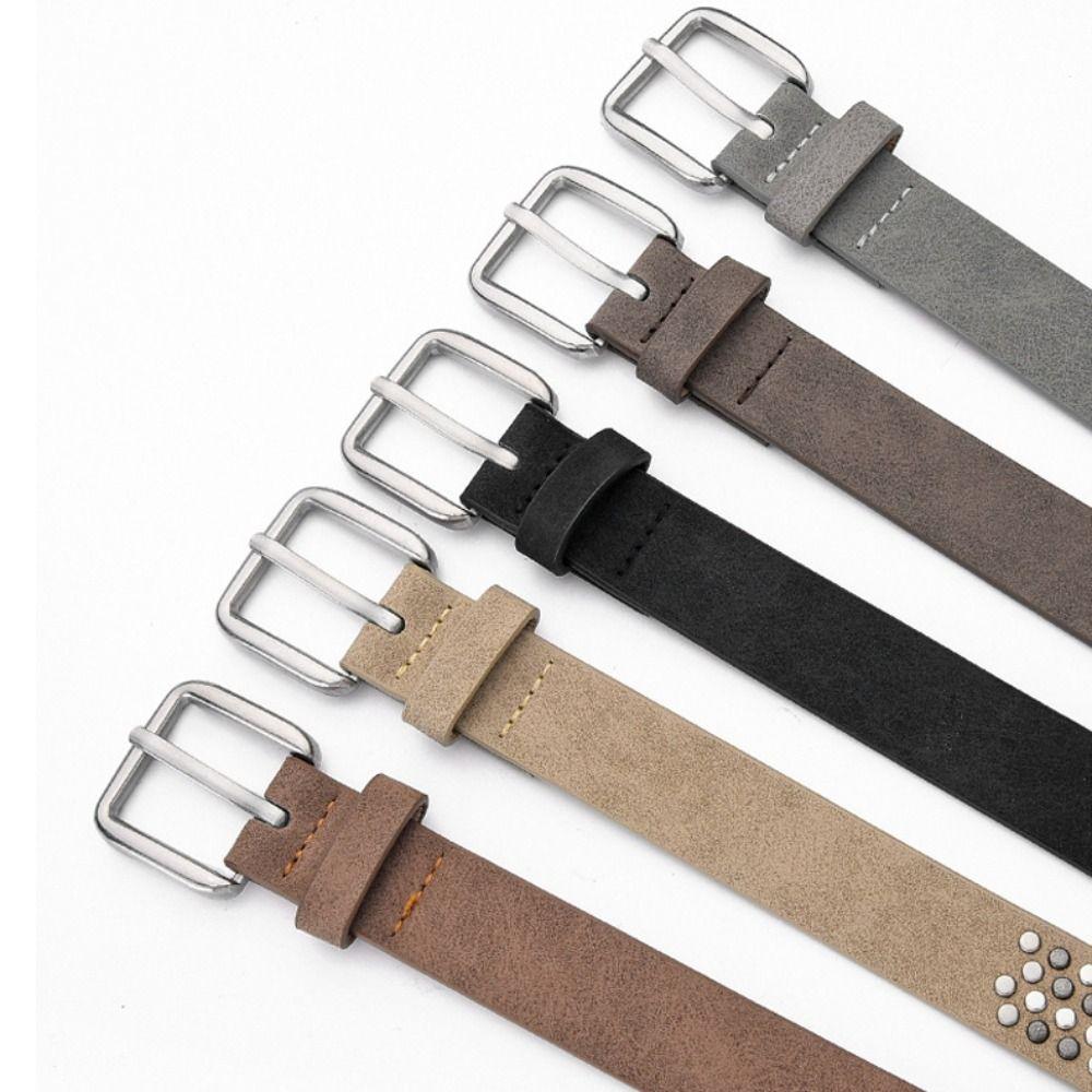 Luxury Design Business Waist Belt Retro Punk Waistband Suede Rivet Belt  Paired with Skirts Jeans