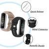 Cinturino con Fibbia a Farfalla per Charge 6 Uomini Donne Silicone Traspirante Cinturino da Polso per Fitbit Charge 6 5 Cinturino di Ricambio per Smartwatch