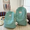 Plaid Backpack Campus Student Schoolbag Nylon Large Capacity Backpack