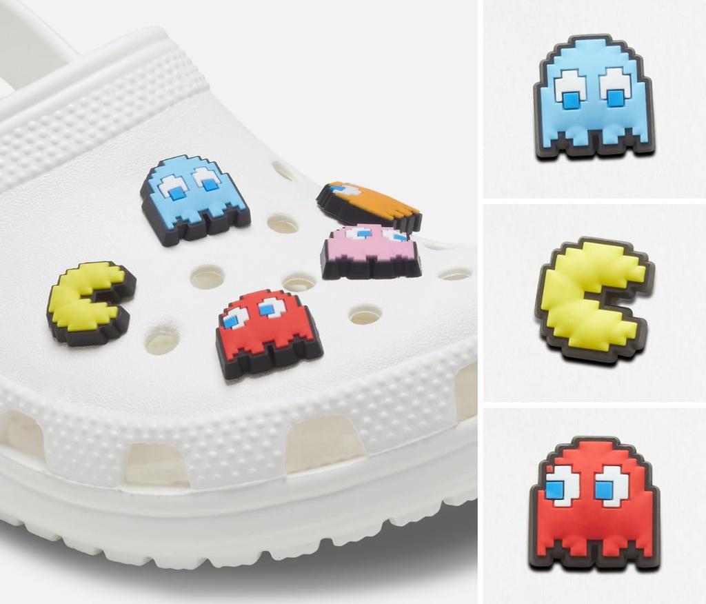 Crocs Jibbitz, Shoe Accessories, Shoe Charms, Pac Man 5-Piece Pack, Men's, Multi, Free