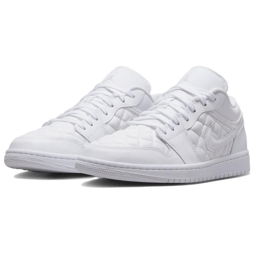 Air Jordan 1 Low Triple White Quilted Women Sneakers DB6480-100
