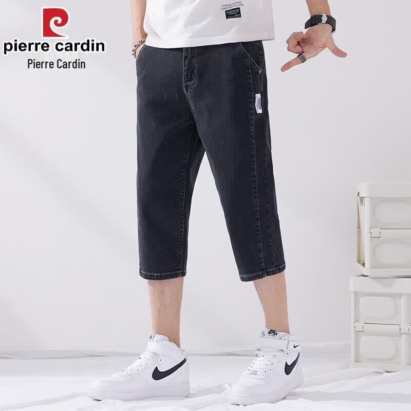 Pierre Cardin Men s Casual 7-Point Denim Shorts 29