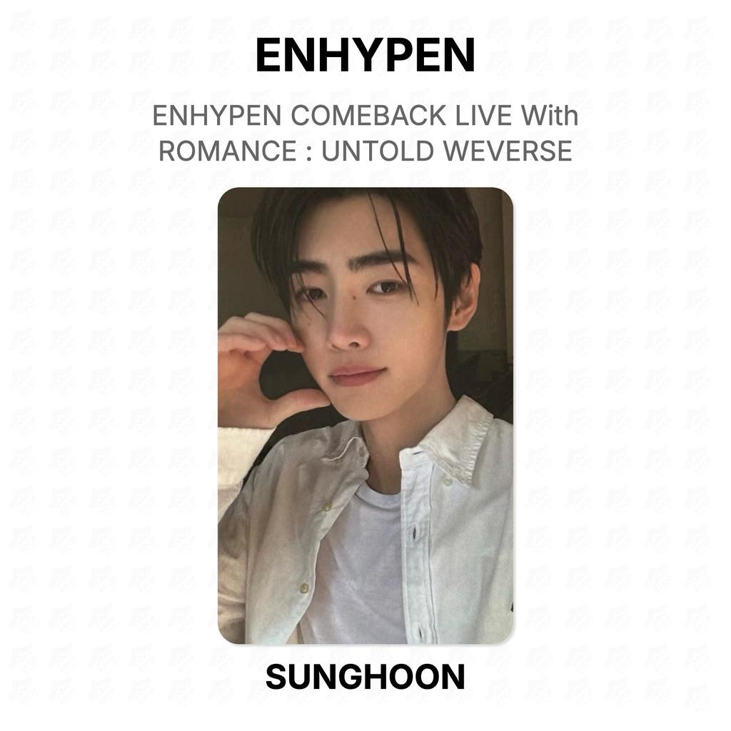 ENHYPEN COMEBACK LIVE With ROMANCE : UNTOLD WEVERSE Official Photocard