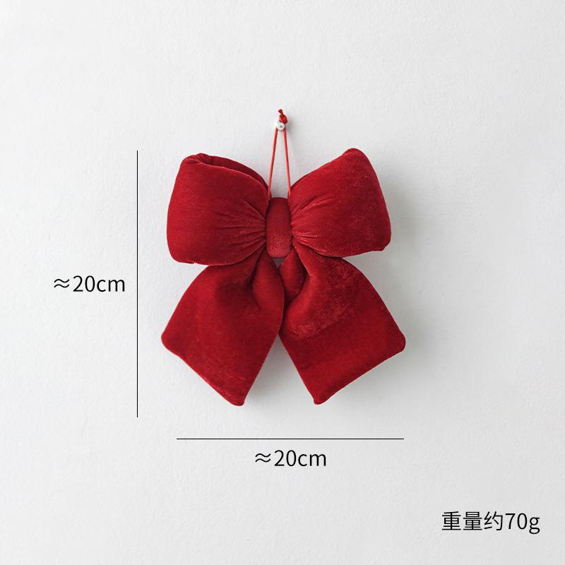 Large Red Velvet Bow Christmas Tree Hanging Pendants  Christmas Party Decoration New Year Holiday Home DIY Ornaments