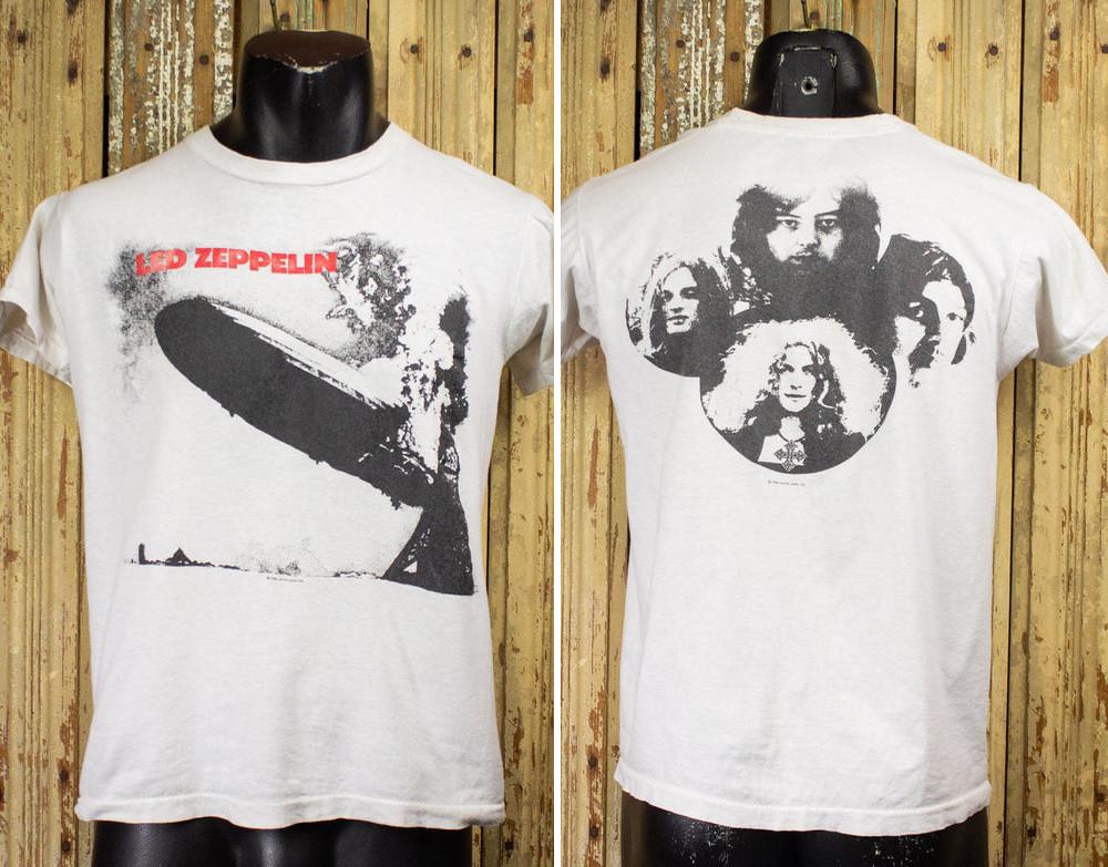 Vintage Led Zeppelin 1 T Shirt 1984 White M
