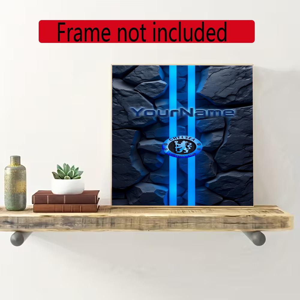 Chelsea Fc Customize Your Name Diamond Painting Round Diamond Diy Frameless Holiday Artwork Suitable For Home Office Wall Decoration