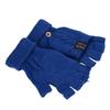 1 Pair USB Heated Gloves Electric Heating Thermal Knitting Gloves Half Finger Winter Hand Warmer for Working Blue