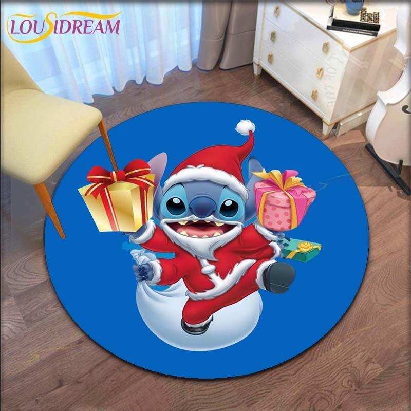 Cartoon Stitch Round Carpet for Living Room Carpet Floor Rug Bath Mat Bedroom Carpet for Children's Room Doormat