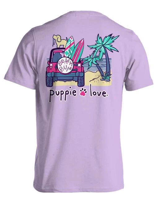 New PUPPIE LOVE BEACH BUM T Shirt M