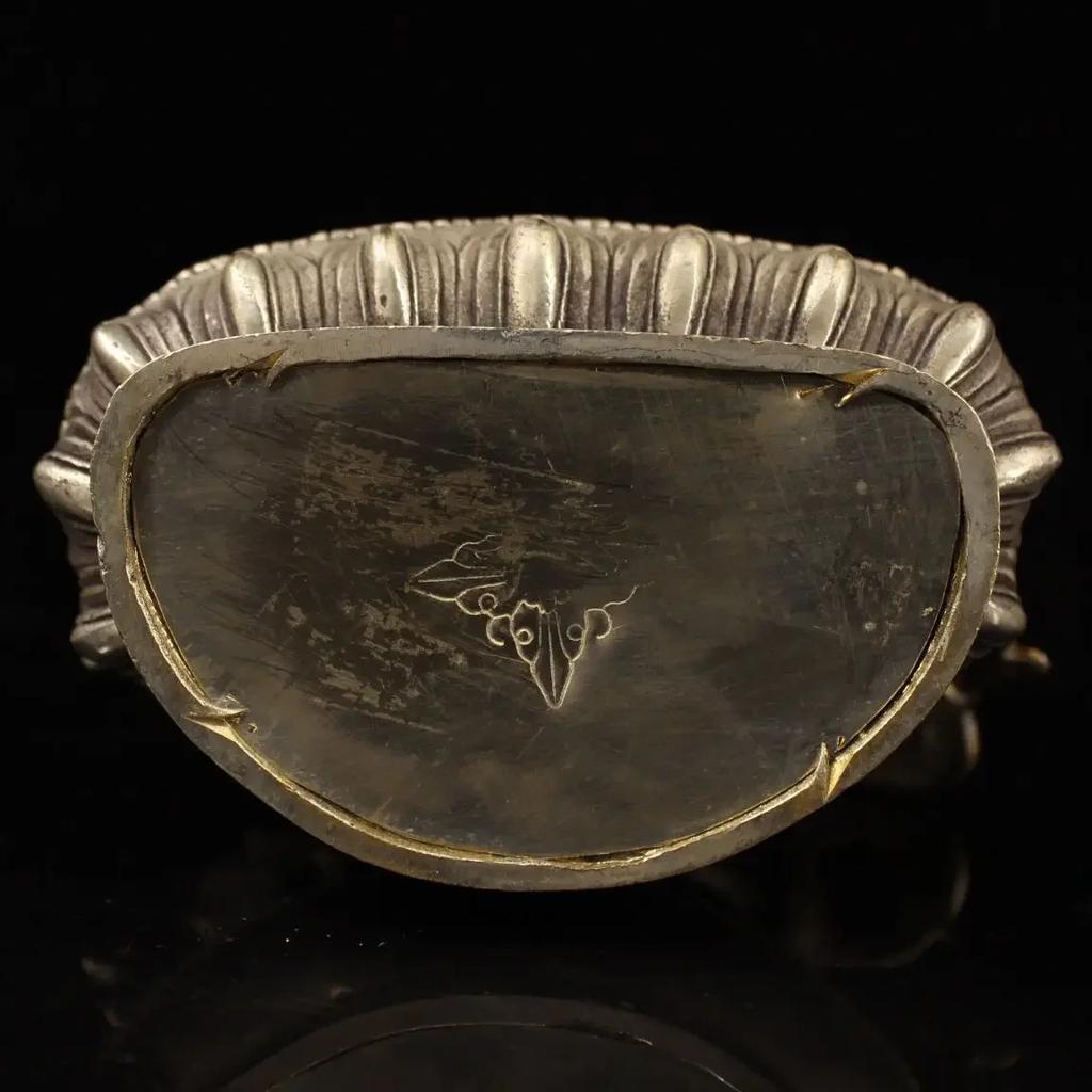 21CM 21CM Tibet Vajrasattva Silver Plated Bronze and Gold Buddha Statue