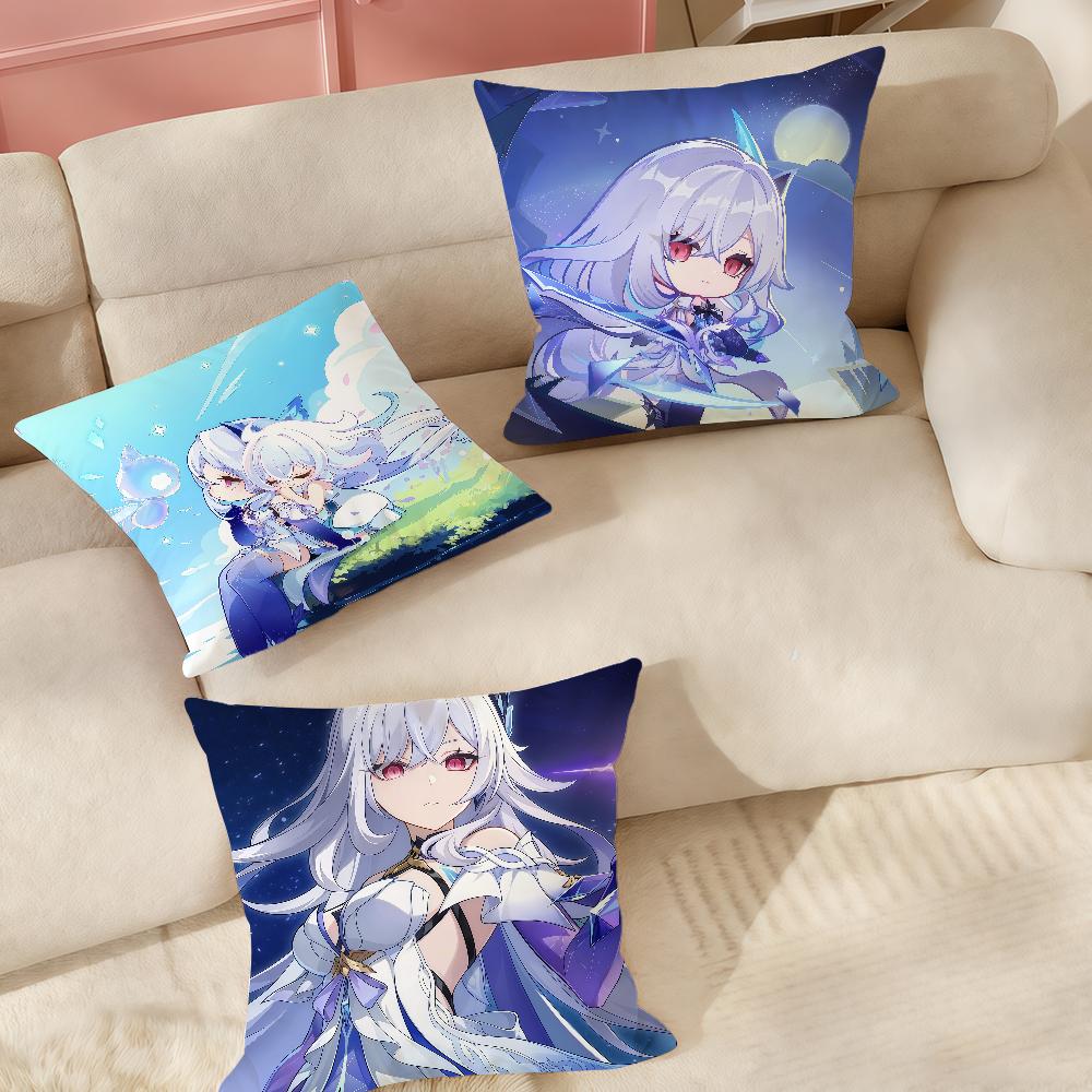 Genshin Impact Skirk Pillow Case Applicable Space For Guest Rooms Interiors Cars Office House Decoration