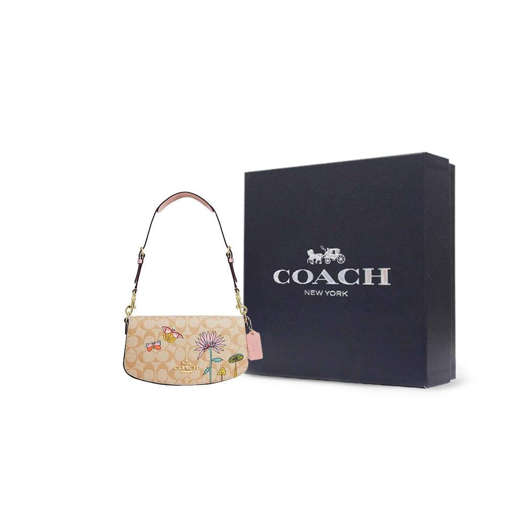 Coach X Osservato da Noi Collaborazione Andrea 24 Stampa Logo Classico Pelle E Pelle Sintetica Borsa a Spalla Tote Media Borse Donna CU395-IMOT4