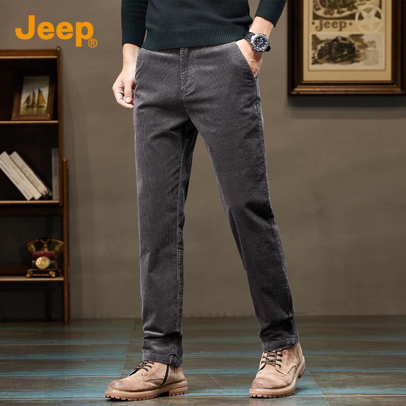 Jeep Мужские вельветовые теплые повседневные брюки прямого кроя 36