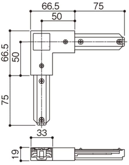 Panasonic Shopline Joiner L Lighting Wiring DH0254K Kit, Left-Handed, White,