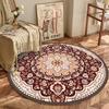 European Round Living Room Red Carpet 200x200 Decoration Home Balcony Hanging Chair Mat for Floor Rugs for Bedroom Kids Room