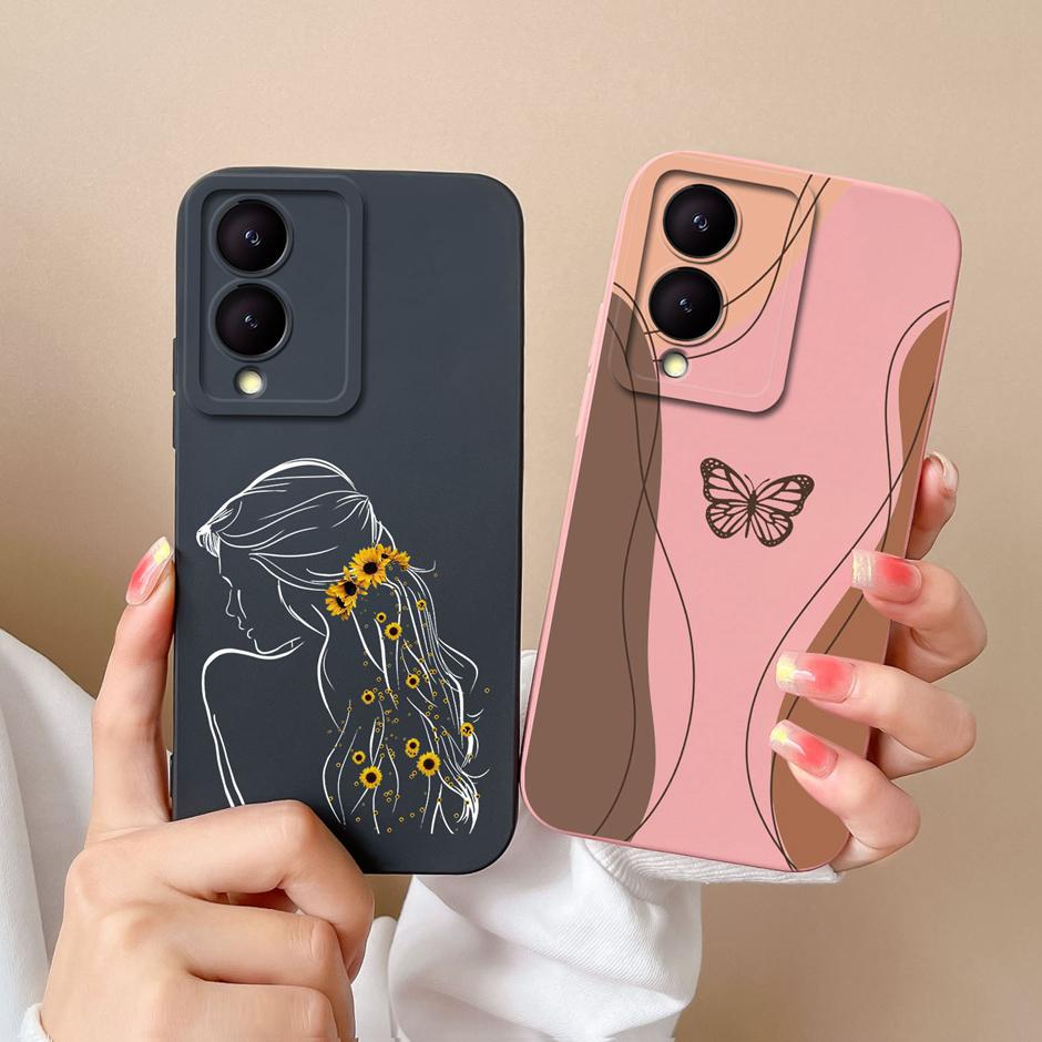 For VIVO Y17S 4G Phone Case Cute Sweet Girls Cartoons Matte Silicone Coque For VIVOY17S Y17s 4G High-quality New Design Funda