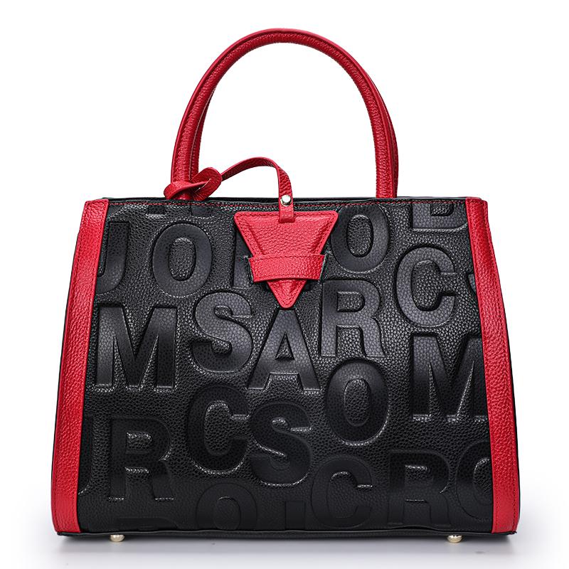 

Aidrani Новая модная женская сумка с буквенным принтом, большая вместимость, высококачественная переносная сумка из коровьей кожи