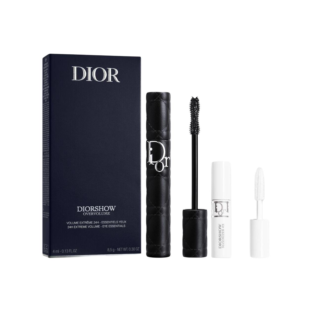 Dior Diorshow Overvolume Set - Diorshow Overvolume Mascara and Mini Diorshow 4D Lash Primer-Serum - Eye Essentials Set for Volume and Definition Mascara 8.5g+Lash Primer 4ml