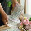 Honeycomb Big Belly Glass Vase Flower Arrangement Decoration Home Room Coffee Table Furnishing Ornament Office Study Accessories