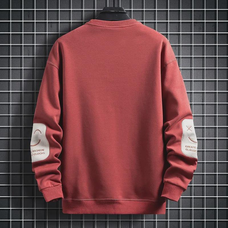 2021 Men's Autumn Embroidered Long Sleeve Round Neck T-Shirt Sweater