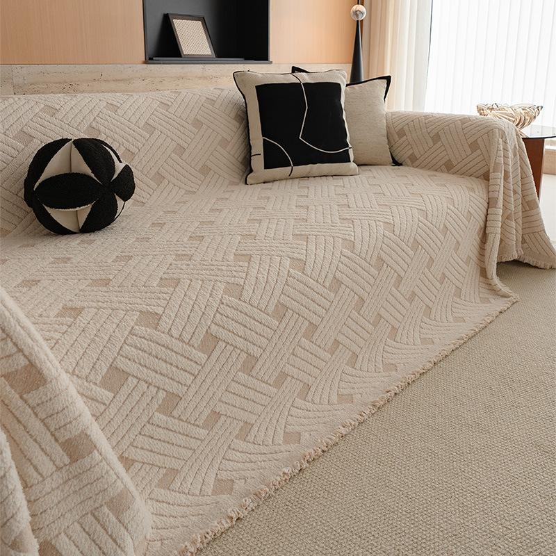 Thick Padded Sofa Cover With Breathable Fabric, Fitted Couch Cover And Anti-Slip Sofa Slipcover For Comfort