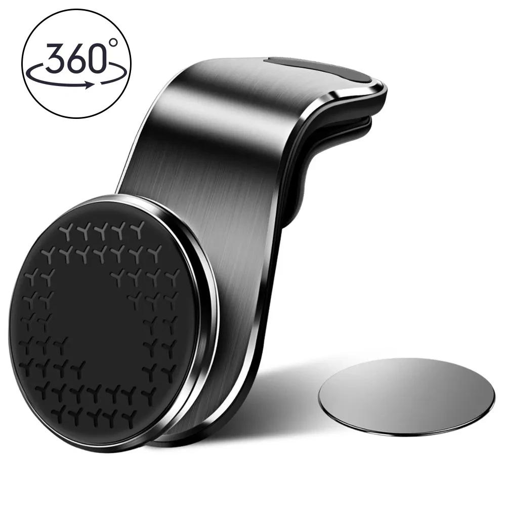 Magnetic Car Phone Holder Stand 360 Rotatable Car Air Vent Clip Mount GPS Navigation Holder Smartphone Support Bracket In Car for IPhone Samsung