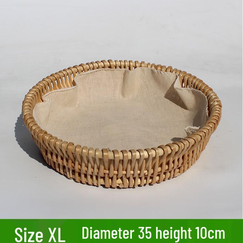 Handwoven Rattan & Willow Storage Basket