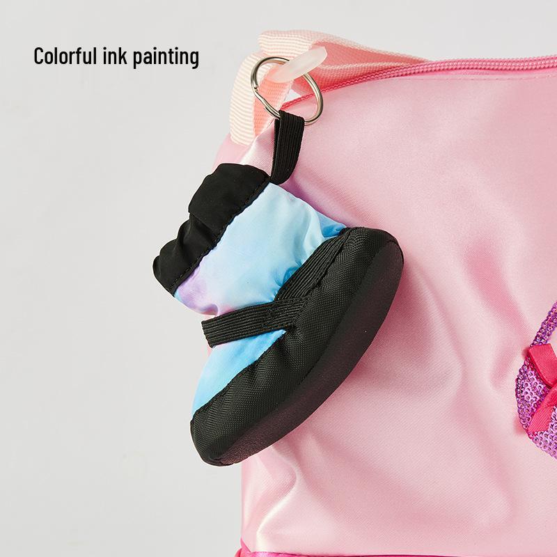 Ballet Warm Plush Keychain Dance Shoes: Women's Velvet Quilted PU Practice Shoes