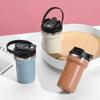 Portable Stainless Steel Double-Walled Coffee Thermos with Handle and Straw