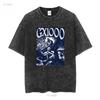 GX1000 Mens Size L T Shirt Sunset Black Design Vintage Washed Casual Top For Everyday Wear Graphic Fashion Versatile Homme