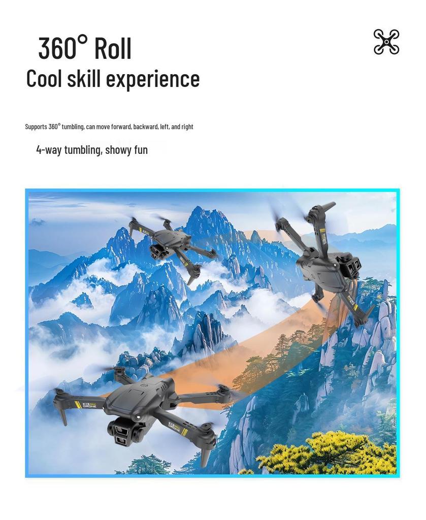 K13MAX Foldable Drone with HD Dual Camera and Altitude Hold, Remote Control Quadcopters for Aerial Photography