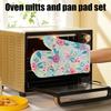 Pot Holders And Oven Mitts Heat-Resistant Gloves Potholders Kitchen Oven Mitts Pan Rack Set For Microwave Pan Plate Bowl Bakery