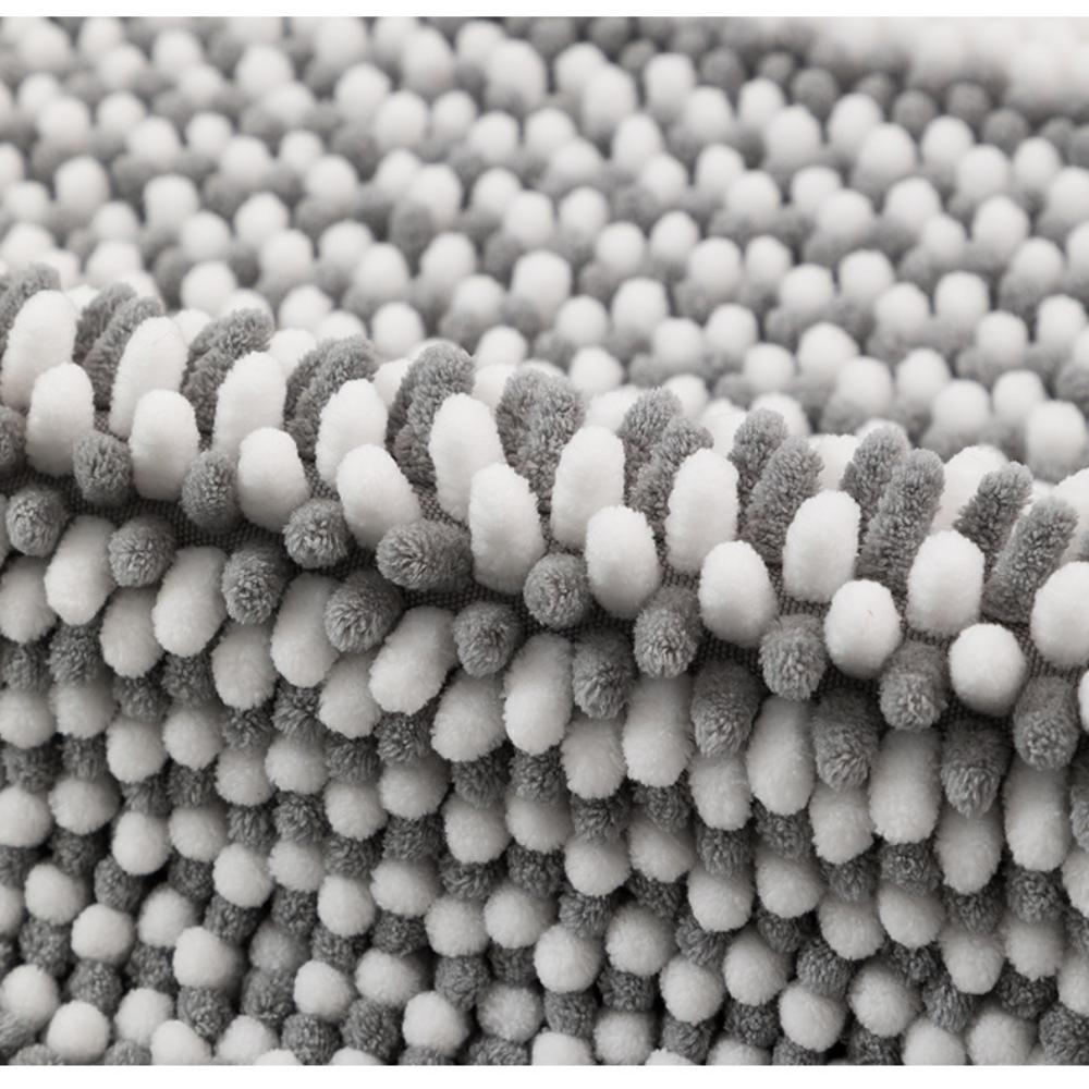 Bicolor Cationic Chenille Bathroom Cashmere Mat Bath Non-slip Carpets In Wash Basin Bathtub Side Floor Rug Shower Room Doormat Memory Foam 3D Pad