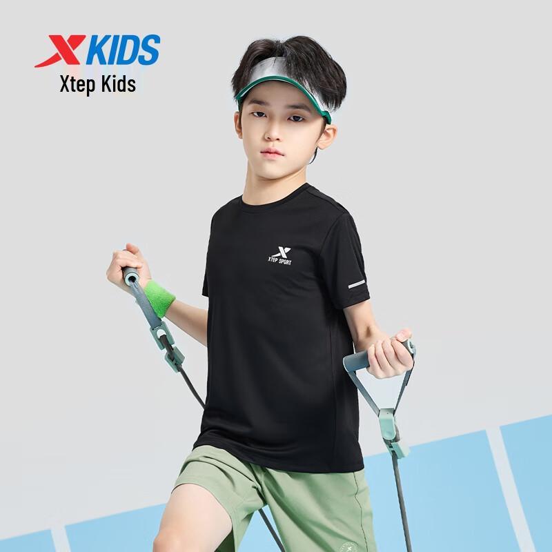 Xtep Kids' Moisture-Wicking Quick-Dry Short Sleeve T-Shirt