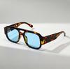 Fashion Big Frame Double Beam Sunglasses Female High-end Sense of European and American Classic Sunglasses Driving Sunscreen Sunglasses