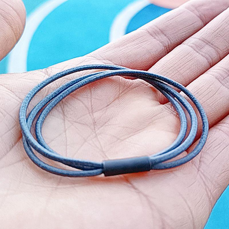 

Черная эластичная резинка для волос в корейском стиле - три в одном, цветная резинка