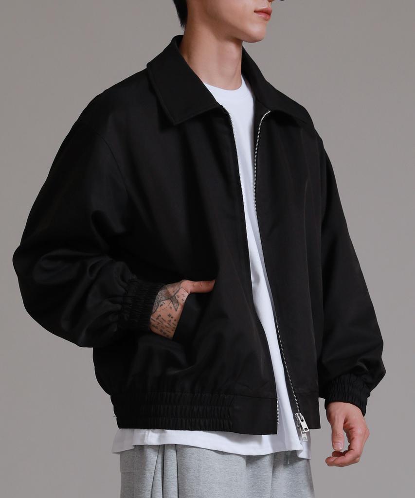 Like The Most Minimal Oversized Standard Collar Blouson Jacket_Black