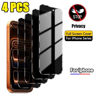 4 STÜCK Anti-Spionage Panzerglas für iPhone 17 Pro/ 17 Pro Max Blickschutzfolie 9H Härte Einfach zu installieren für iPhone 17 / 17 Air