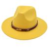 Minority Stage Top Hat Metal Feather Jazz Hat Men'S And Women'S Ethnic Style Felt Hat Tibetan Wool Hat