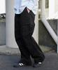 WEGO Wide Cargo Wide Leg Easy Work Size Black Men's Pants, Pants, Pants, Bottoms, Pants, Outdoor, Streetwear, Gift, Spring/Summer, Autumn/Winter,
