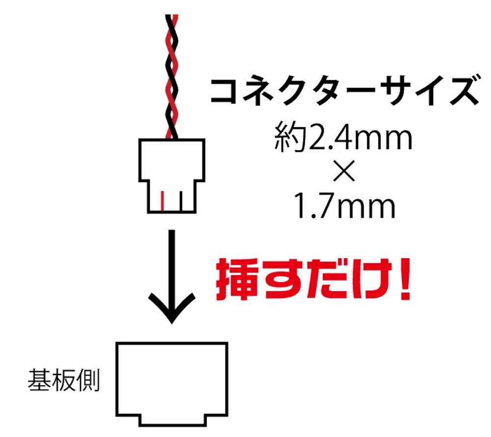 HiQ Parts LED Series 2 LED for Plastic Model Kits One-Touch Pre-Wired Ultra-Small Lamps, Red, 2-Pack, (LEDS-RED)