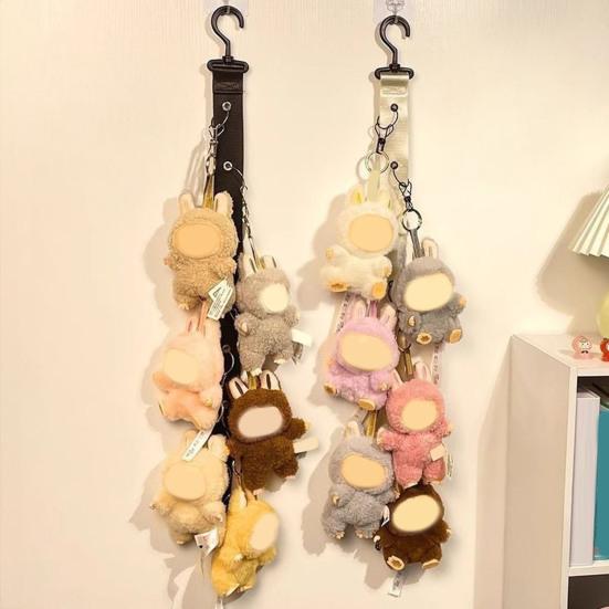 Doll Display Stand Organizer Pendant Storage Display Stand Oxford Cloth Strap Reliable Plush Toy Holder with 8 Clips