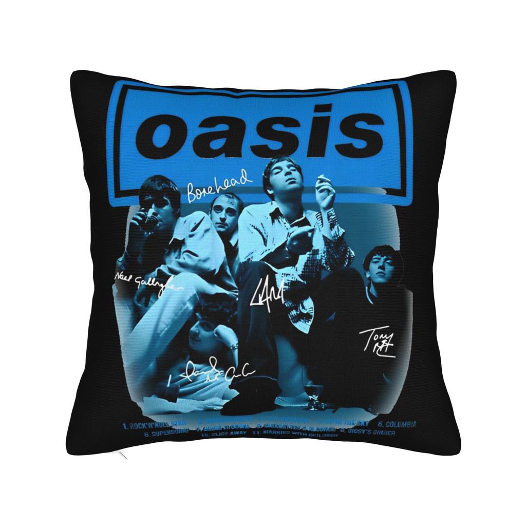 O-Oasis live'25 live band tour Printed Pillowcase Cushion Cover Throw Pillow Cover Warm Home Decorations Square Multi Size