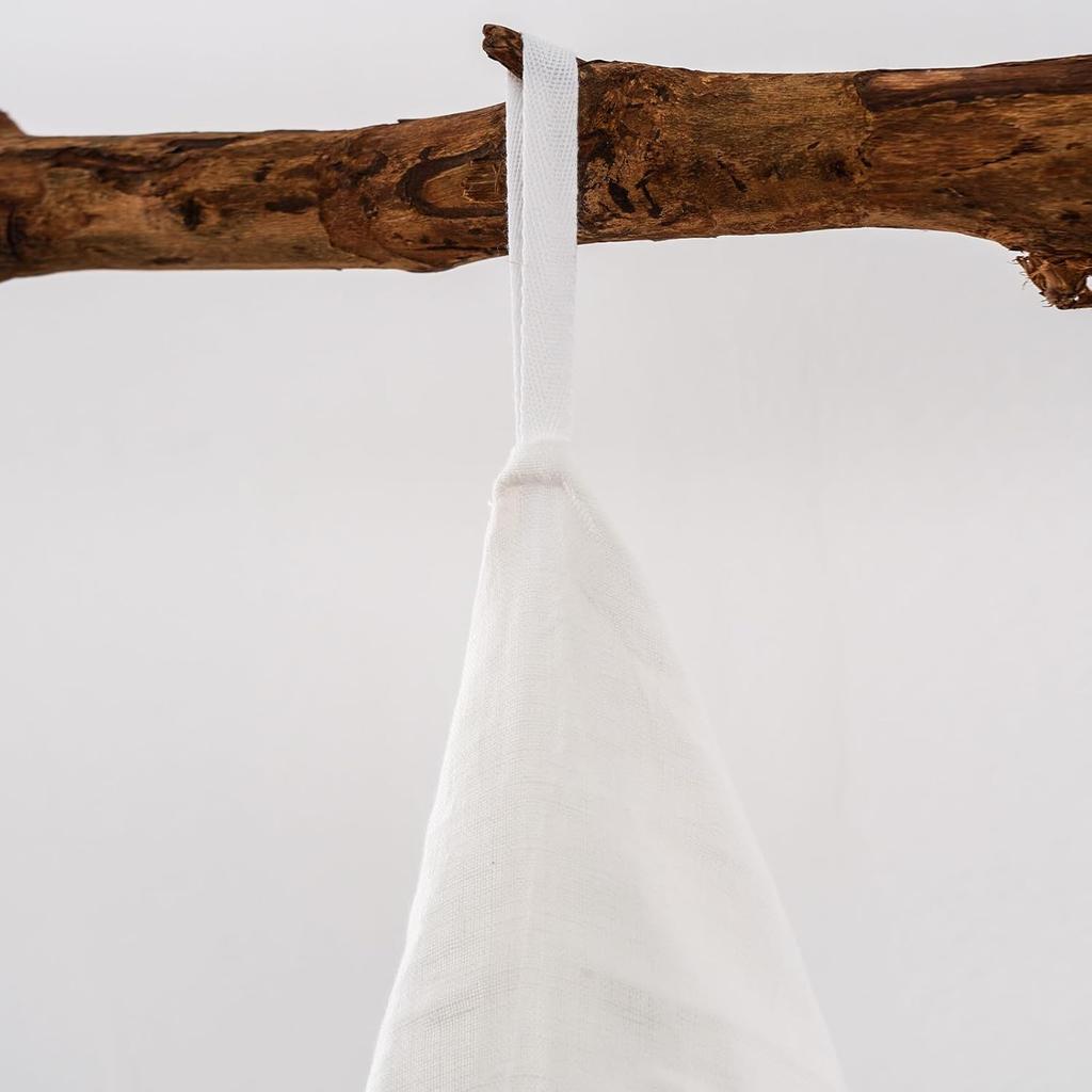 100% Linen Bath Towel 29.5x52 Inch French Flax Linen Quick Dry Towel for Bathroom, Beach, Travel, Sauna, Natural Thin Hair Towel, White