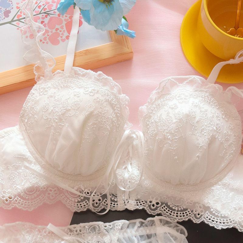 Fairy Underwear Japanese Lace-up Small Breasts Gather Sweet and Cute Loli Girl Bra